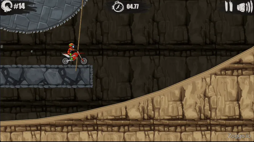 Player crashing and instantly respawning at a green checkpoint in Moto X3M