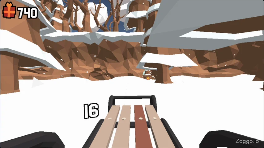 Approaching tunnel entrance from the center of the slope